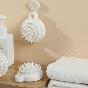 Lược gội đầu Julyhouse làm sạch da đầu màu trắng chất liệu Silicone mềm