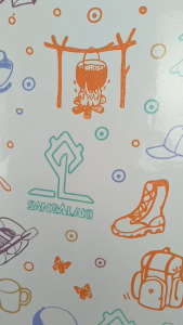 Topi SANGALAKI Jungle Hat Logo Brown Cream