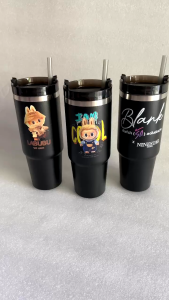 Ly giữ nhiệt Labubu Macaron 890ml ly giữ nhiệt dung tích lớn Labubu có thể khắc tên theo yêu cầu.