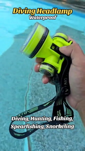 Super bright 100m Diving head lamp lampu suluh kepala lampu suluh rechargeabl waterproof diving flashlight Led High Power camping Fishing
