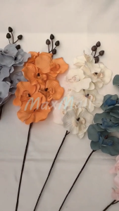 Hiasan Buket Anggrek Palsu: Dekorasi Bunga Artificial & Bunga Anggrek Kain Pastel