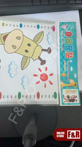 Wallpaper Sticker Dinding Pengukur Tinggi Badan Anak Dekorasi Stiker Tempel Karakter Hewan Lucu Grow Up