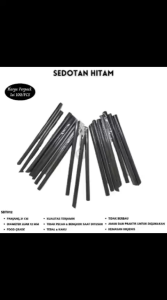 Sedotan Hitam Lancip Sedotan Steril Higienis Bungkus Plastik (Isi 100 Pcs-SDTH12)
