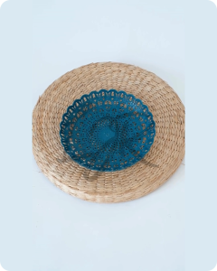 Paket 36 Piring Rotan Plastik Bunga Lotus 23 cm