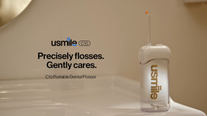 usmile C10 Portable Dental Flosser | ComfyStream | 95 Days Battery Life | 4 Modes | IPX7 Waterproof | Oral Irrigator