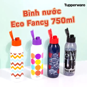 Bình nước Eco Bottle Fancy TUPPERWARE 750ml chịu nhiệt tới 110 độ nhựa cao cấp