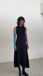 O Two-Tone Midi Dress Black&Black 🖤 ชุดเดรส ทรงสวย โชว์ต้นขา น่ารักๆ ชุดงานแต่ง เพื่อนเจ้าสาว แย่งซีน แพงๆ