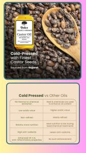 Pure 1st Grade Castor Oil Cold Pressed 500ml - Hexane Free