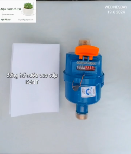 Đồng hồ nước cao cấp KENT MALAYSIA Khả năng đếm cực nhỏ lên tới 1/10 của lít (lắp nằm ngang hay thẳng đứng đều được)
