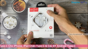 Tai Nghe Type-C Hoco M1 Max Cho iPhone 15 -> 17 Pro Max Samsung Xiaomi Oppo Sony