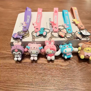 Gantungan Kunci Ganci Keychain Sanrio Cinnamoroll Kuromi Melody Aksesoris Tas Handphone Hiasan Lucu Kawaii