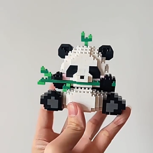 Mainan Bricks Balok Susun 3D Puzzle Nano Block Panda Series Lucu