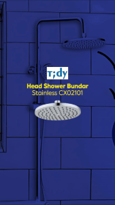 Tidy Head Shower Bundar Stainless CX02101 8 Inch