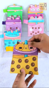 BOBA CUP Dompet 3D Karakter Dompet Anak Dompet Suvenir Mini Wallet Tas