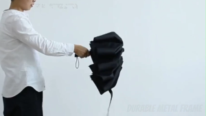 Lineworks - Waterproof Foldable Black Umbrella 8Ribs Direct to Film Fold Size 11Inches