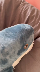 [SG SELLER]Shark Stuffed Toy Big Size 40CM / 60CM / 80CM Soft Cartoon Sleep Pillow Cute Whale Shark Plush Doll Toys for Kids Baby Boy Girl Birthday Gift Blue Grey