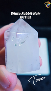 Collectors Grade White Rabbit Hair Rutile with Silver Pyrite Mica Tower