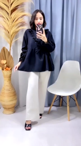 COZZYBISS -  ZELDA BLOUSE KATUN TWISTCONE / FASHION WANITA MUSLIM TERMURAH KEMEJA WANITA PREMIUM