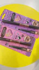 Mee Flat Shape Auto Eyebrow Pencil S2 ดินสอเขียนคิ้วเนื้อฝุ่นหัวแฟลต (การ์ด)