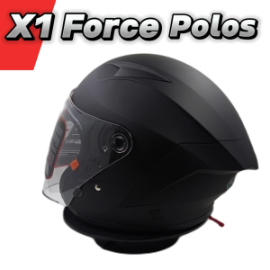 FORCE Helm Half Face SNI X1 Warna Solid Polos Fitur Anti Maling Interior Premium