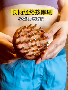 🇲🇾【READY STOCK 现货】29-Pin (B) Brass Copper Scrapping Gua Sha Comb 29齿 长柄铜木经络刷 黄铜刷 刮痧板 开背 揉腹 带脉 Massage