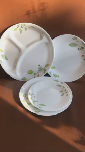 Corelle USA - Green Brezze - Combo 04 Món Dĩa Mẫu Cây Lạc Tiên