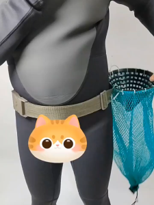 Diving Fish Bag with Barbed Inlet Nylon Thickened Mesh Portable Anti Run Anti Climb Fish Basket