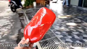 2K Paint  AIKKA CS20 Tomato Red Old School Supreme Solid Colour Car Motor Paint DIY Aerosol Spray Bottle Cat Kereta 车漆