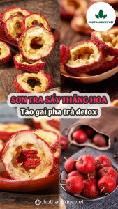 Sơn tra sấy thăng hoa 500g táo mèo táo gai khô sấy lạnh hỗ trợ tiêu hóa giảm cân hiệu quả