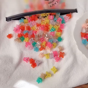 OFM-C1117 Set Jepit Rambut Mini Anak Isi 10Pcs Motif Bunga Jepitan Kupu Wanita Aksesoris Rambut Anak