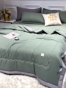 WE HOME ผ้าห่มฉุกเฉิน ผ้าห่มหนา ความหนาและความอบอุ่น ผ้าห่ม กันไรฝุ่น บางเบาเย็นสบาย ผ้าหนานุ่ม ผ้านวมสีทึบสไตล์ญี่ปุ่น ผ้าห่มผ้าห่มเกรดA