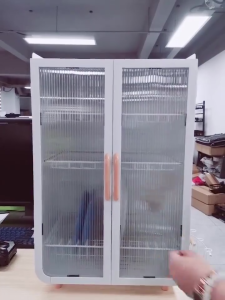 SWEAIGOR Upgrade 3Layers Large Kitchen Cabinet Metal Dish Rack with Cover Dust-proof Insect-proof