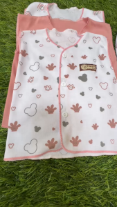 Stelan Baju Bayi Motif Lengan Panjang & Pendek 18 Pcs (9 Stel) Baju Perempuan Laki-Laki 0-6 Bln