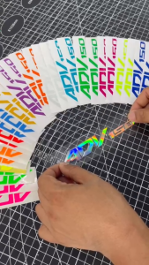 สติกเกอร์อักษรโลโก้ ADV150 1 ชุด 2 ชิ้น สะท้อนแสง เรืองแสง ตัดเข้ารูป ติดง่าย...ลองดิ!