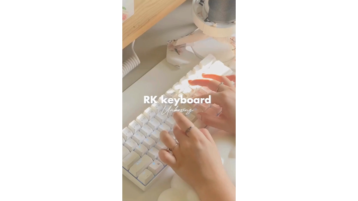 ROYAL KLUDGE GAMING RK61 WHITE WIRELESS KEYBOARD (คีย์บอร์ด) / By Speed Gaming