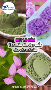 Bột lá cẩm tím sấy lạnh nguyên chất 100g (Bột tạo màu thực phẩm xôi chè bánh) - Thảo Dược Hạnh Nguyên