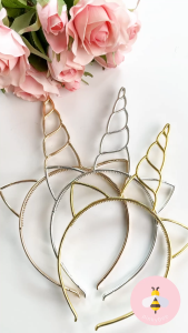 Pinky Bee Bando Headband Unicorn Metalik 69250100