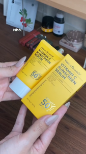 VIBRANT GLAMOUR Kem chống nắng Vitamin C Kem chống nắng làm trắng da Kem chống nắng SPF 50+ PA+++ Kem chống nắng UVA/UVB 50X C Lemon 3X Ceramide Skin Barrier Repair Làm sáng và làm mờ vết thâm Kem dưỡng ẩm cho da 30g - Lazada