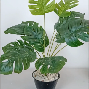 Tanaman Hias Plastik Dekorasi Daun Sintetis Hijau Artificial Pajangan Cafe Rumah Buatan COD PBP40