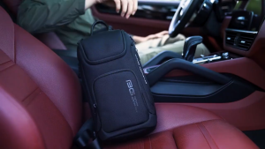 Bange กระเป๋าคาดลำตัวผู้ชายผ้าสีดำกันขโมยกระเป๋าสะพายข้างกระเป๋าคาดอกกันน้ำได้ใช้ได้ทั้งผู้ชายและผู้หญิง