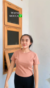 Atasan Crop Tee Top Dewasa Kaos Polos Lengan Pendek Terbaru Bahan Cotton 24S