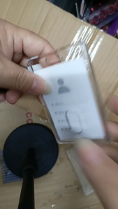 Acrylic Transparent ID Card Holder With Neck Lanyard