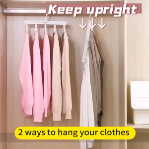 Ecoco Clothes Hanger Foldable Hanger for Clothes Plastic Hangers Space Saving Durable Coat Hanger