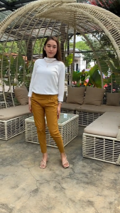 Celana Panjang Elizabeth Pants / Chino Pants Wanita Bahan Tebal Stretch BB 40-95 Kg