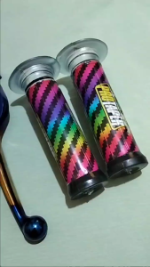 Paket Handgrip Karbon Pelangi & Handle Twotone untuk Honda Beat & Vario Karbu