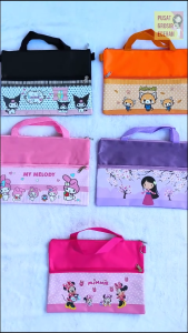 Tas Les 2 Ruang Seri Girl Sling Bag Jinjing Anak Tas Souvenir Sekolah Kursus Belajar Suvenir