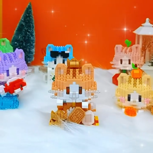 ZHBO Mainan Anak Perempuan Lego Lucky cat Bricks DIY Nano Block Kreatif Untuk Blok Bangunan Hadiah untuk