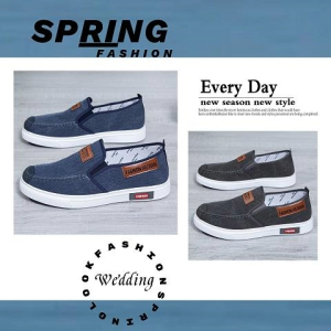 LHSunshine สุดฮิต รองเท้าผ้าใบแฟชั่นแบบสวมทรงสลิปออน เลือกได้2สี งานดี ใส่สบาย เข้าได้กับทุกการแต่งกาย สั่งเลย พร้อมส่งมาก