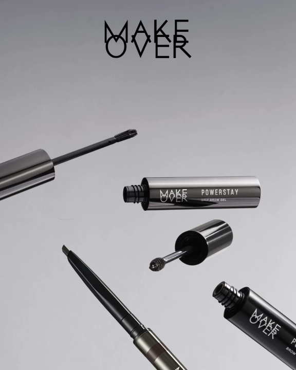 Make Over Powerstay Grip Brow Gel - Mascara Clear - EyeBrow Pomade, Browcara, Eyebrow Gel, Waterproof