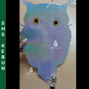 Burung Hantu Halau Burung Besar Bird Repellent Reflective Big Fake Owl with Tinkling Bells SHS Kebun